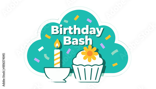 Colorful Birthday Bash Celebration Graphic