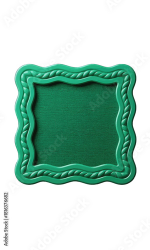 Green Ornate Frame with Braided Border Design