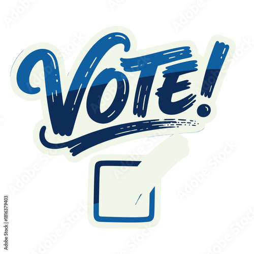 Vote Encouragement with Check Mark Graphic Design