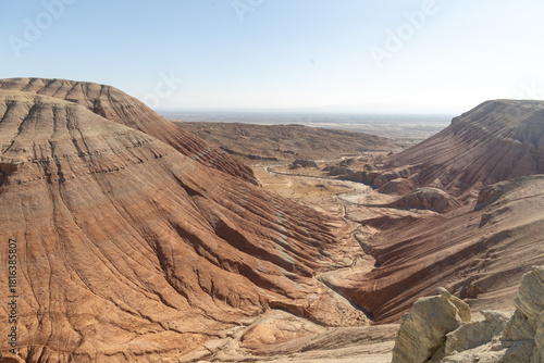 Aktau mountains in the Altyn-Emel (or Altyn Emel) national park. Zhetysu region, Kazakhstan.