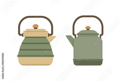 Collapsible and traditional camping kettles for outdoor adventure and travel gear