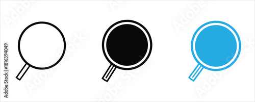 Magnifying glass search icon set 