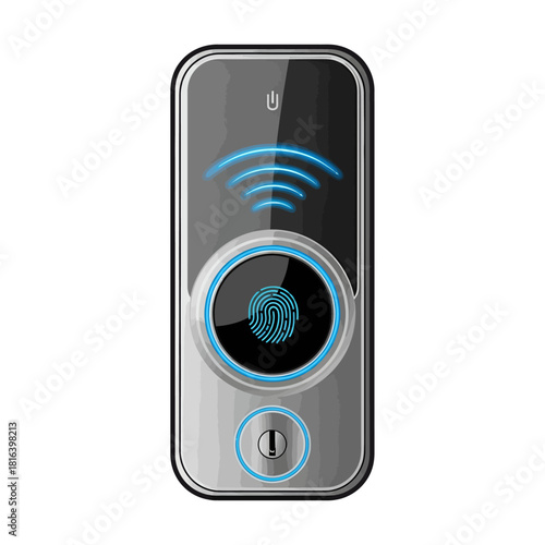 Modern smart lock with fingerprint sensor securing your home and simplifying access, offering safety and convenience with a sleek, secure design