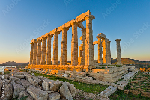 Fotografie Temple of Poseidon at Cape Sounio