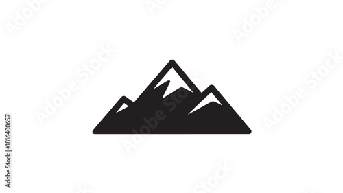 Mountain icon simple glyph vector illustration isolated on white background for app design and travel infographics