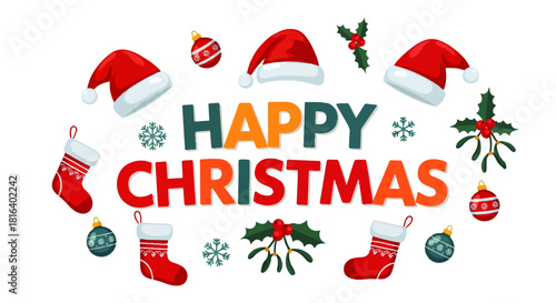 Happy Christmas Festive Elements