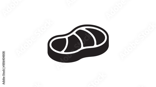 Croissant icon for bakery and food delivery, simple vector symbol