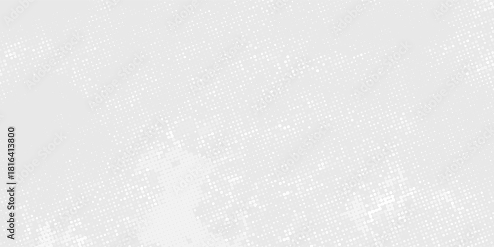 Fototapeta premium Dot white gray wave light technology texture background. Abstract big data digital concep modern grey
