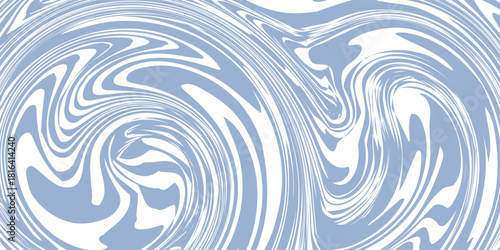 Wavy retro abstract background. Trippy hippie pattern in 60s-70s style. Cool groovy liquid texture. Simple vector design in pale blue and beige colors.