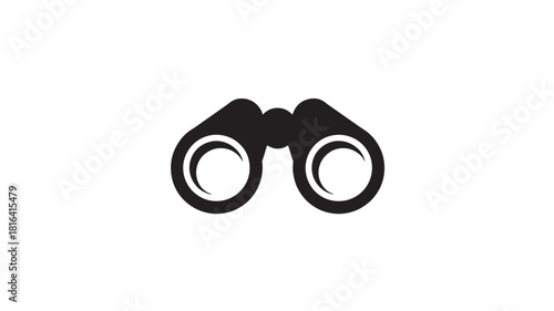 Binoculars icon simple flat vector glyph isolated on white background for web and mobile design