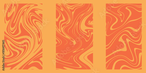 Abstract seamless floral pattern vector illustration with vintage orange and fire color style. orange and yellow floral fire seamless vector pattern design art wallpaper. Hand drawn marbling art