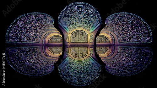 Collapsing cathedral window patterns reforming