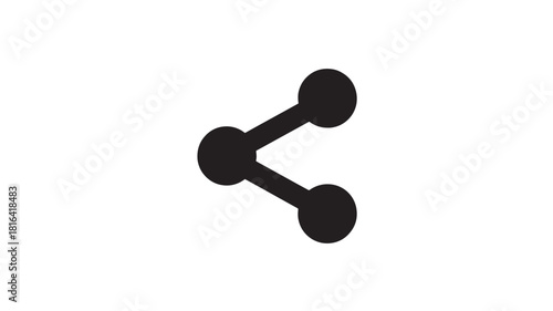 Share icon simple flat vector glyph for web and mobile apps isolated on white background