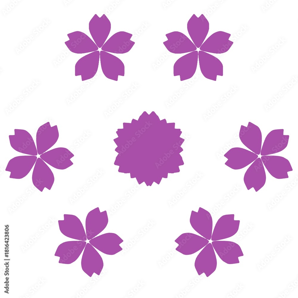 Fototapeta premium set of flowers