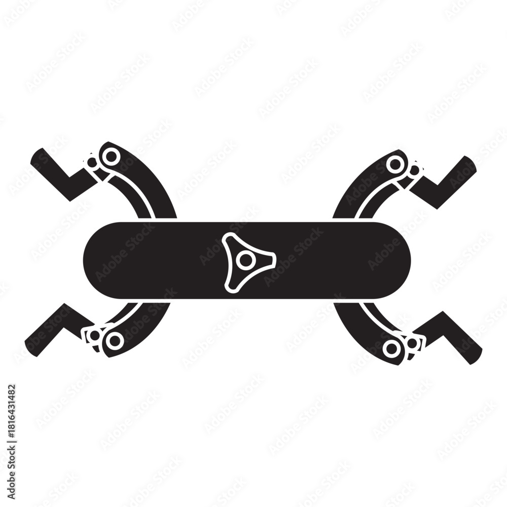 Obraz premium Burette Clamp Laboratory Equipment glyph icon