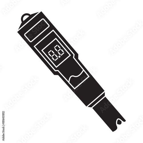 Digital pH Tester Laboratory Instrument glyph icon
