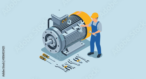 Electric Motor Repair and Maintenance by a Skilled Technician.
