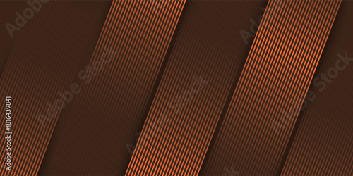 abstract futuristic brown glowing rounded lines on brown background.