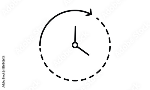 Clock tome vector icon isolated on transparent background. EPS 10