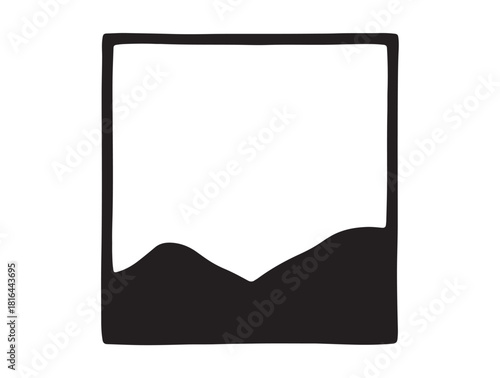 Art icon image frame white background.