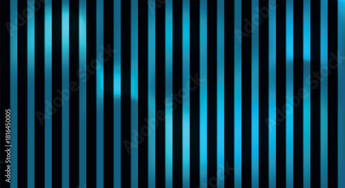 Futuristic Cyan Neon Light Beams with Vertical Striped Abstract Pattern