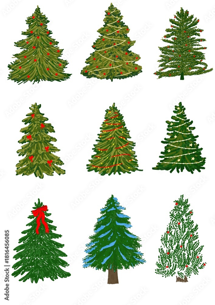 Obraz premium Kind of christmas tree illustration