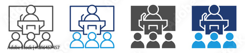 conference icon sheet with multiple style