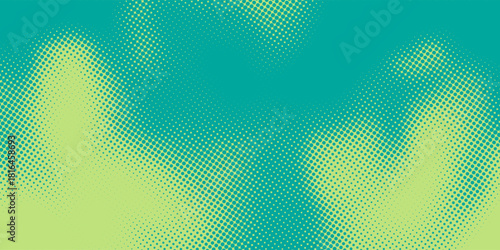 Turquoise pop art background with halftone polka dots in retro comic style, vector illustration template eps10