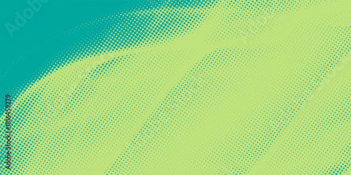 Bright green and turquoise pop art retro background with halftone in comic style, vector illustration eps10