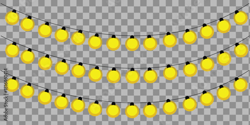 Christmas bulbs twinkle with gentle shine. Wreath light chain wraps celebration invite. Neon sparkle shapes warm visual mood. Transparent light arc highlights festive promo