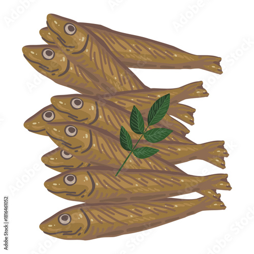 田作り（ごまめ）のイラスト