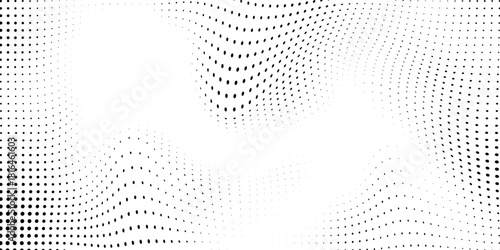 Black-white gradient halftone dots background. Pop art in vector illustration for your creative design