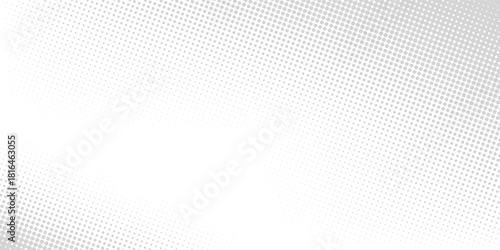Dotted gradient vector illustration, white and black halftone background, horizontal seamless dotted lines, monochrome dots texture backdrop, retro effect. modern