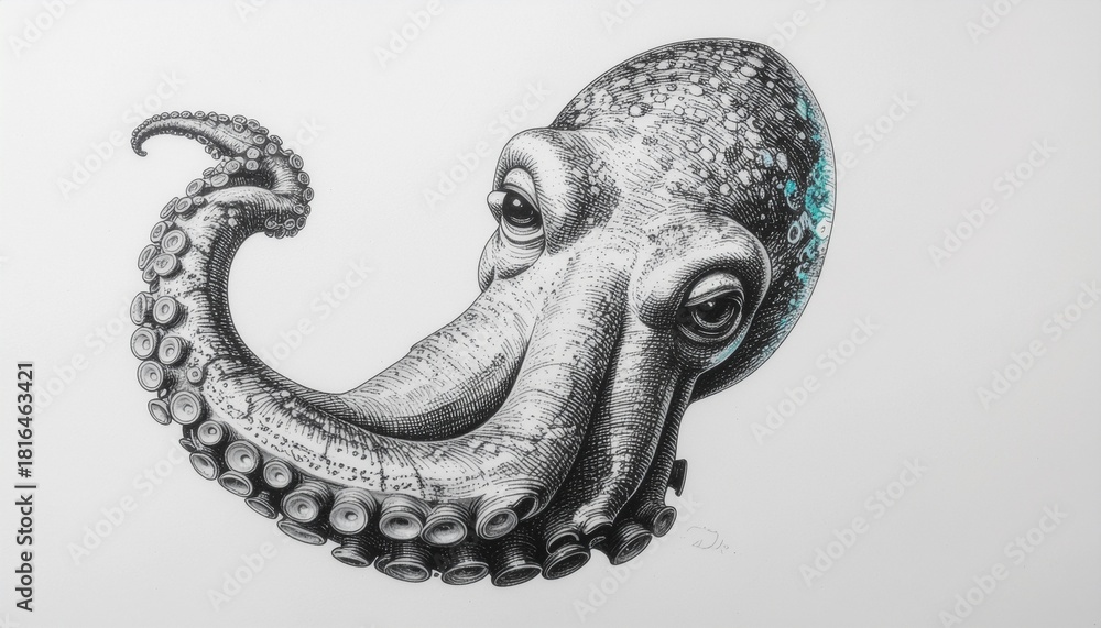 Obraz premium hand drawn elephant