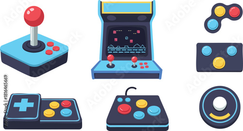 Gaming Icons A Collection of Arcade and Console Controller Graphics