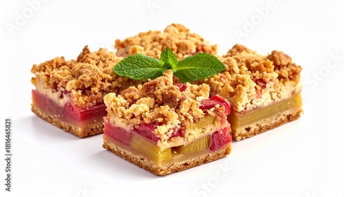 Rhubarb Strawberry Crumble Bars Dessert Square