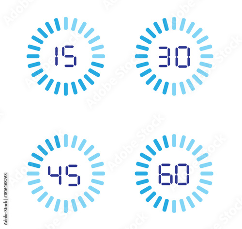 Stopwatch Digital Timer Digits Showing Time. Graphic design elements and resources vector art