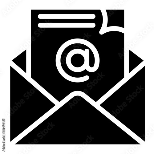 Email message  Icon Glyph Element For Design Vector Illustration
