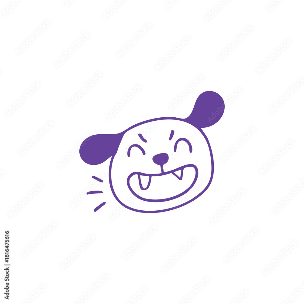 Fototapeta premium Playful Cartoon Dog Face
