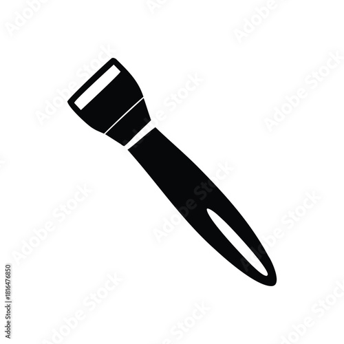 Black Silhouette of a Derma Roller Tool for Skincare and Beauty Treatments