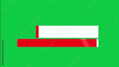 Red and white Lower third green screen design