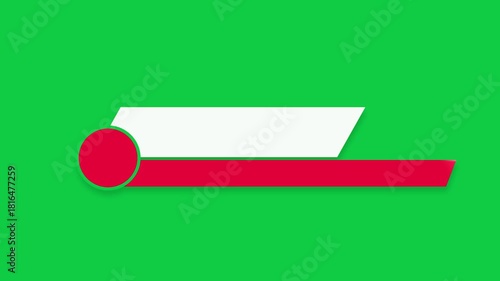 News media lower third design with green screen