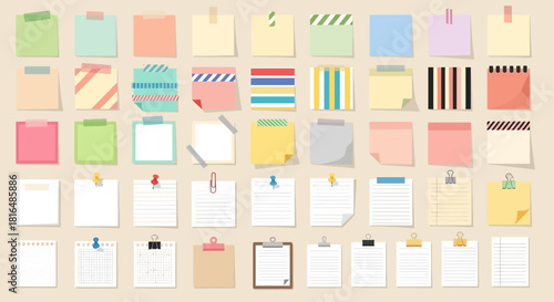Assorted Sticky Notes and Memos Collection for Planners and Reminders