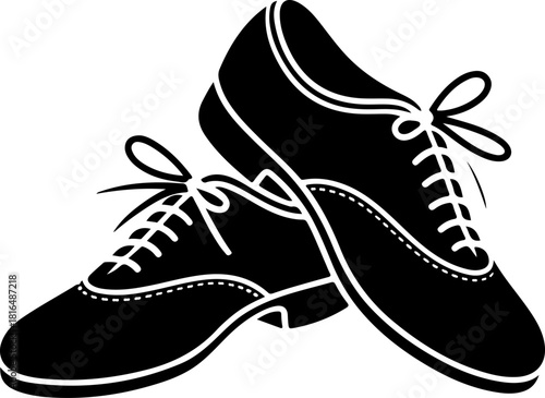 Tap Shoes silhouette vector illustration