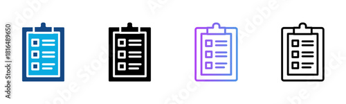 Set In Order Icon Multiple Style Vector Illustration

