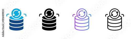 Restoring Icon Multiple Style Vector Illustration
