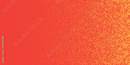 Red color halftone gradient texture. Fading comic pop art overlay backdrop. Vector