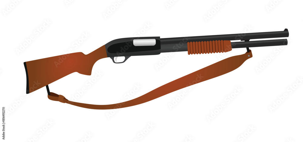 Fotografie Metal shot gun. vector illustration