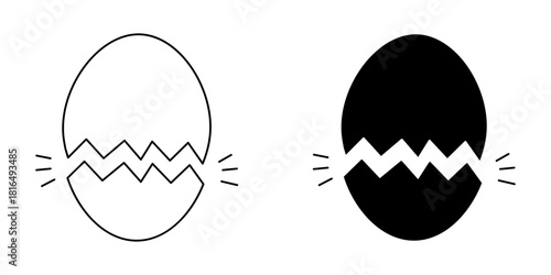egg set icon on white background