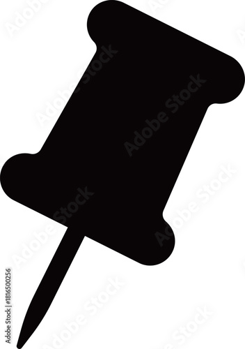 プッシュピンのアイコン　モノトーン